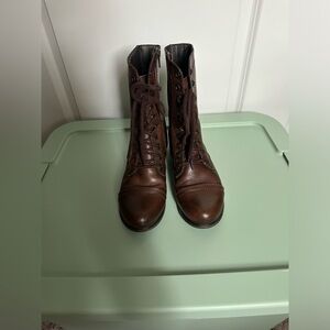 Steve Madden Troopa Brown Leather Boots